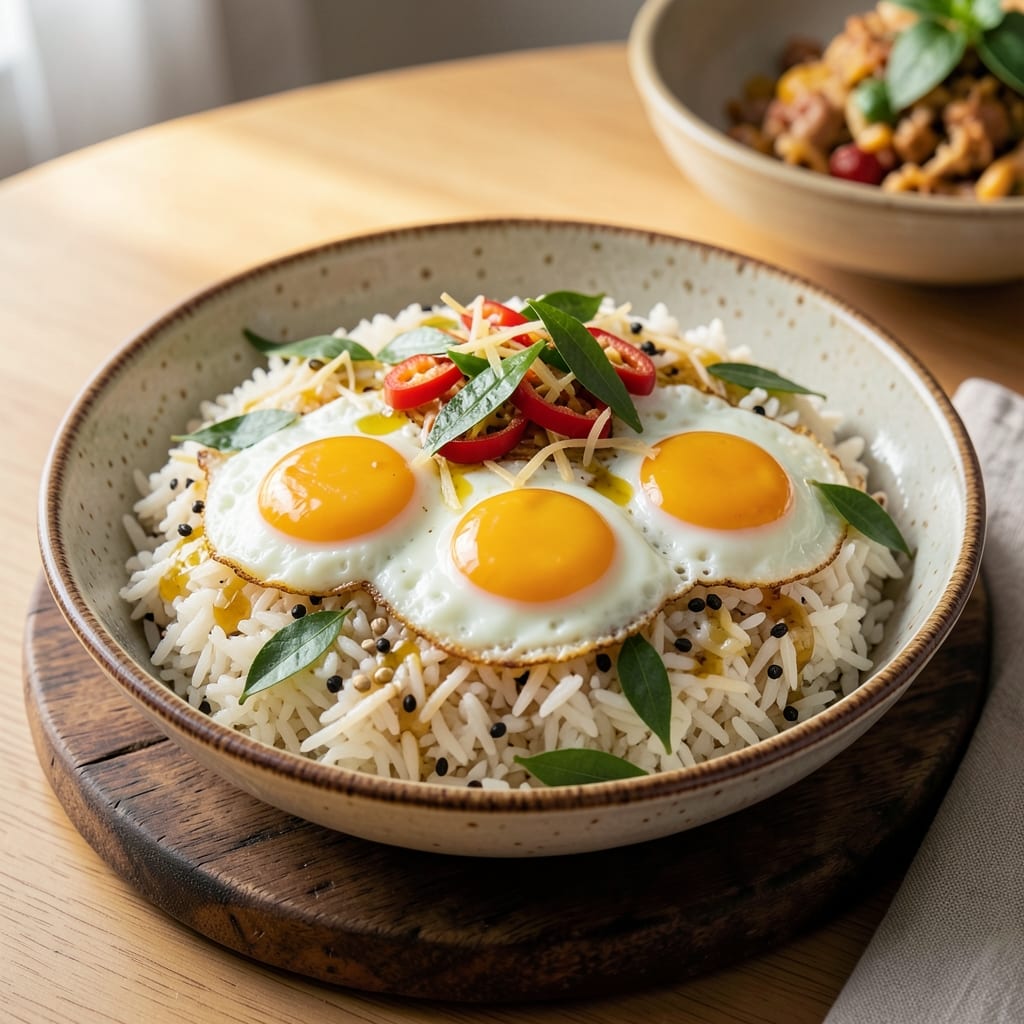 Dharwad Egg Rice Recipe: South Indian Turmeric-Spiced Comfort Bowl