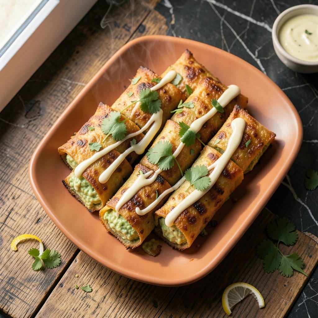 Baked Avocado Egg Rolls Recipe: Crispy Wonton Cups with Avocado Cream Magic