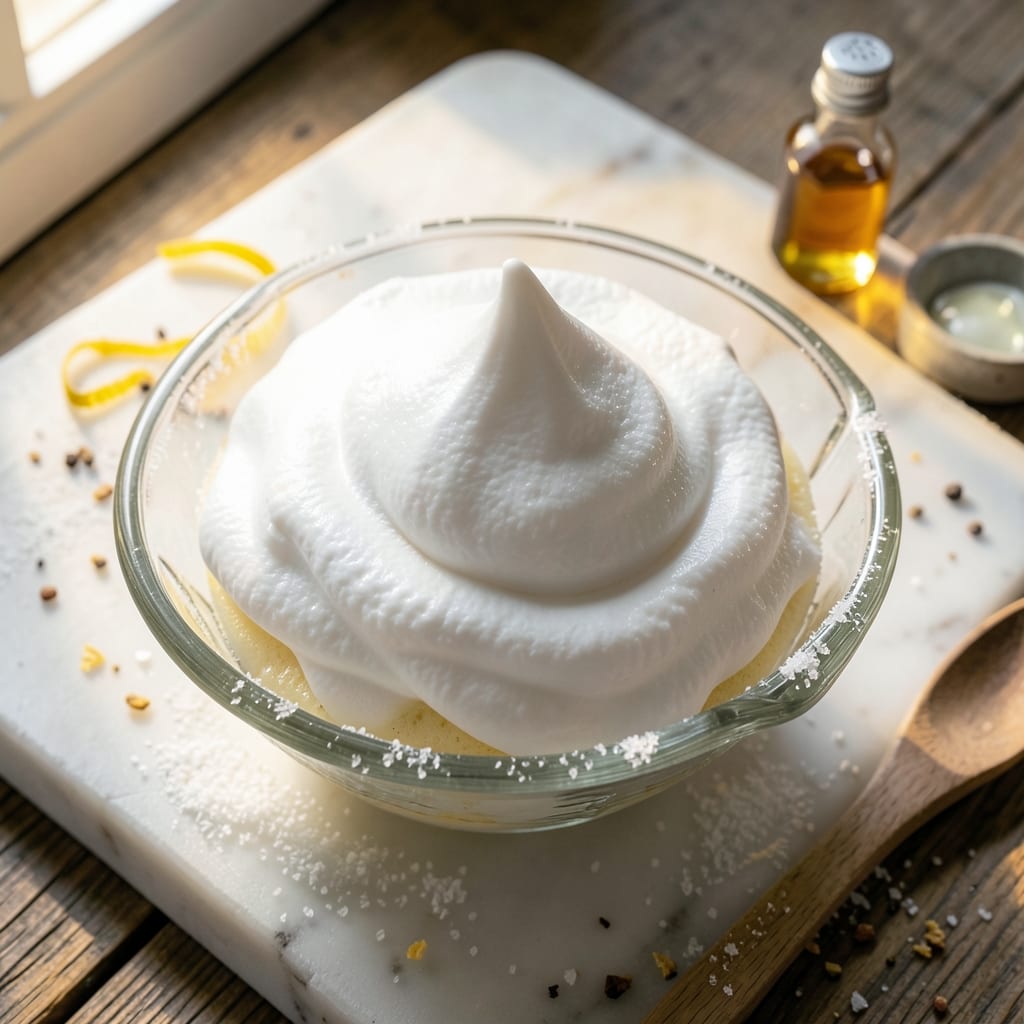 Egg and Sugar Meringue Recipe: Crispy Clouds With Silky Caramel Rivers