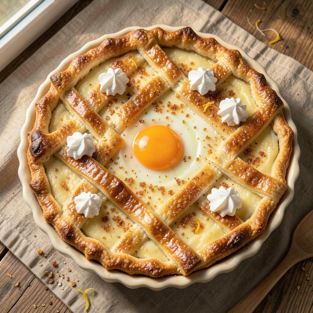 Deep Dish Egg Custard Pie Recipe: Golden Crust Hides Silky Vanilla Center