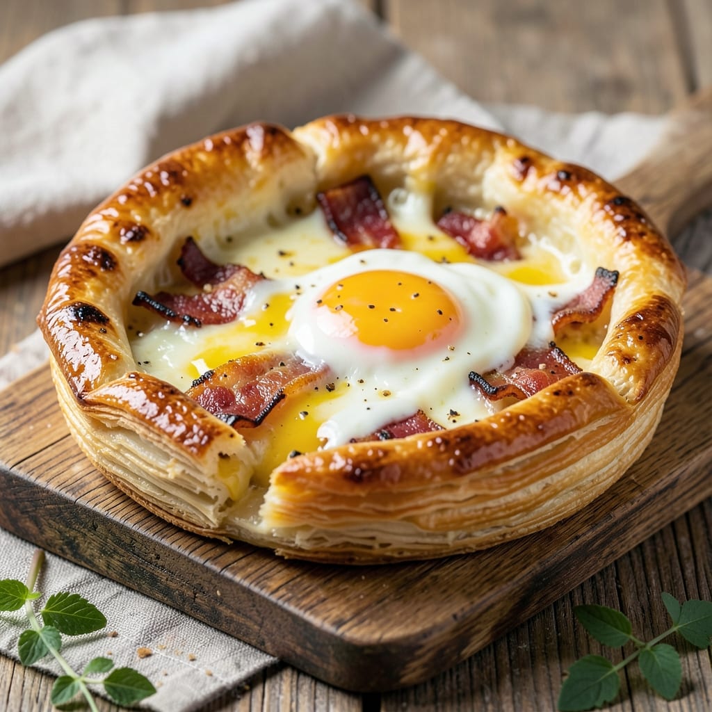 Bacon and Egg Pie Recipe UK: Flaky Pastry Crust With Runny Yolk Rivers