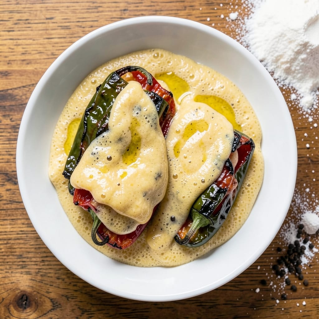 Egg Batter Recipe for Chili Rellenos: Crispy Wonton Cups with Smoky Poblano Heat