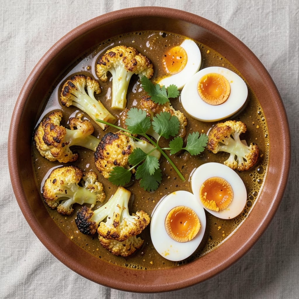 Cauliflower and Egg Curry Recipe: Spiced Veggie Breakfast With Silky Yolk Rivers