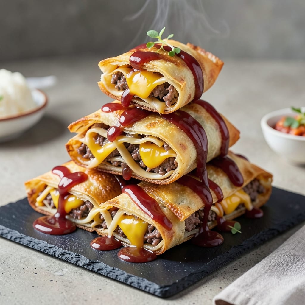 Cheeseburger Egg Rolls Disney World Recipe: Disney-Style Bites with Silky Yolk Hearts