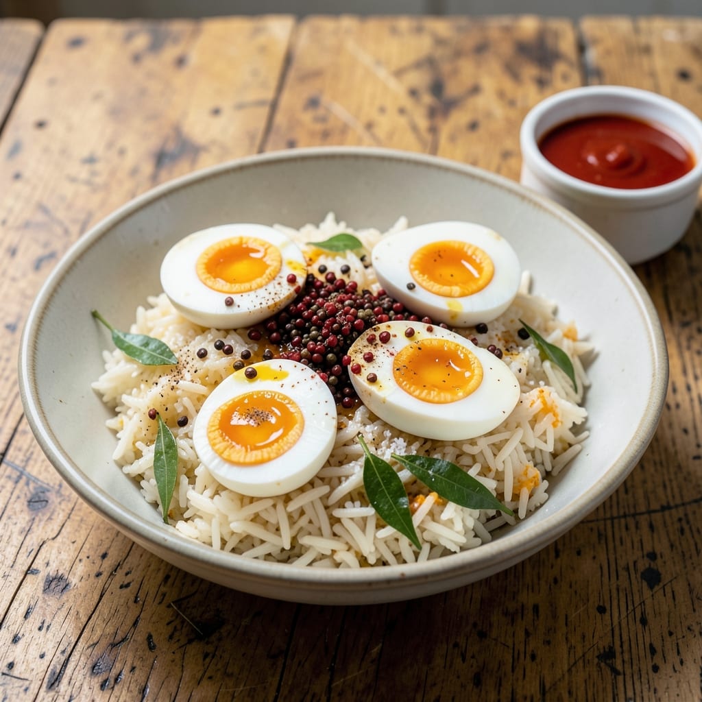Boiled Egg Rice Recipe Indian Style: Turmeric-Spiced Comfort with Soft Egg Centers