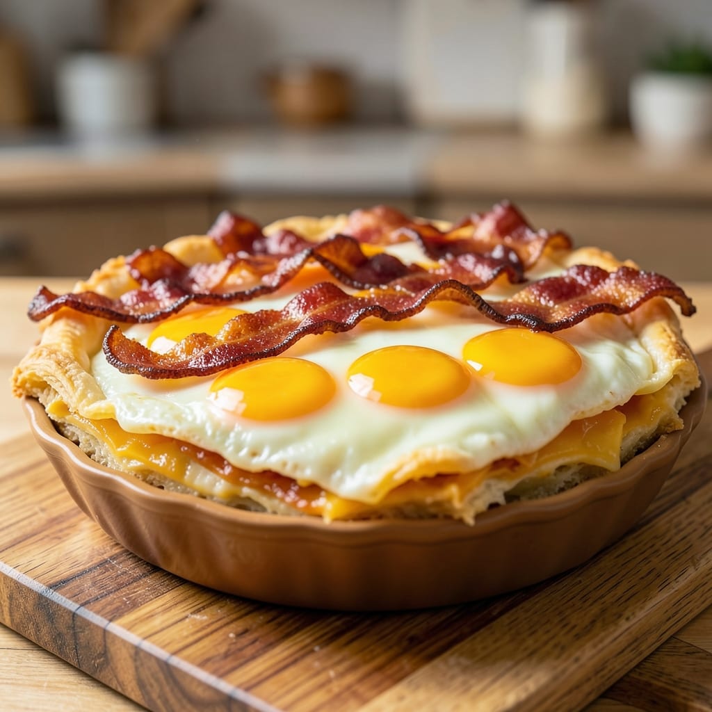 Bacon & Egg Pie Recipe NZ: Flaky Pastry Crust With Runny Yolk Rivers