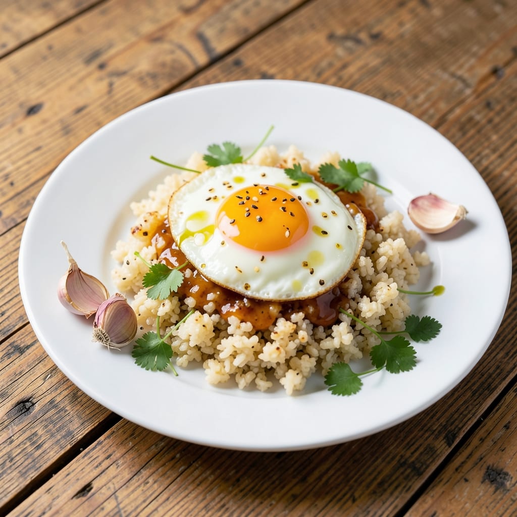 Cauliflower Rice and Egg Recipe: Garlic-Infused Stir-Fry With Runny Yolk Magic