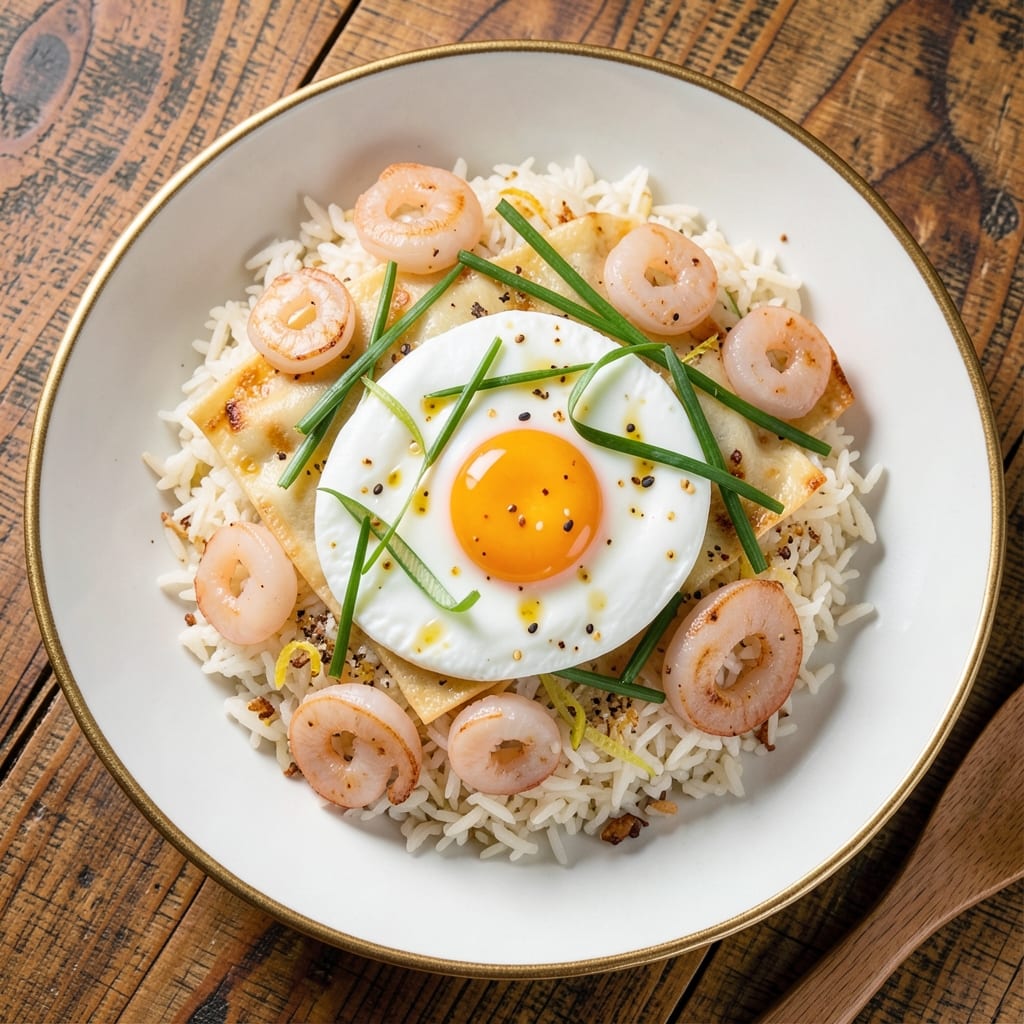 Dried Scallop Egg White Fried Rice Recipe: Crispy Wonton Bites with Silky Yolk Hearts