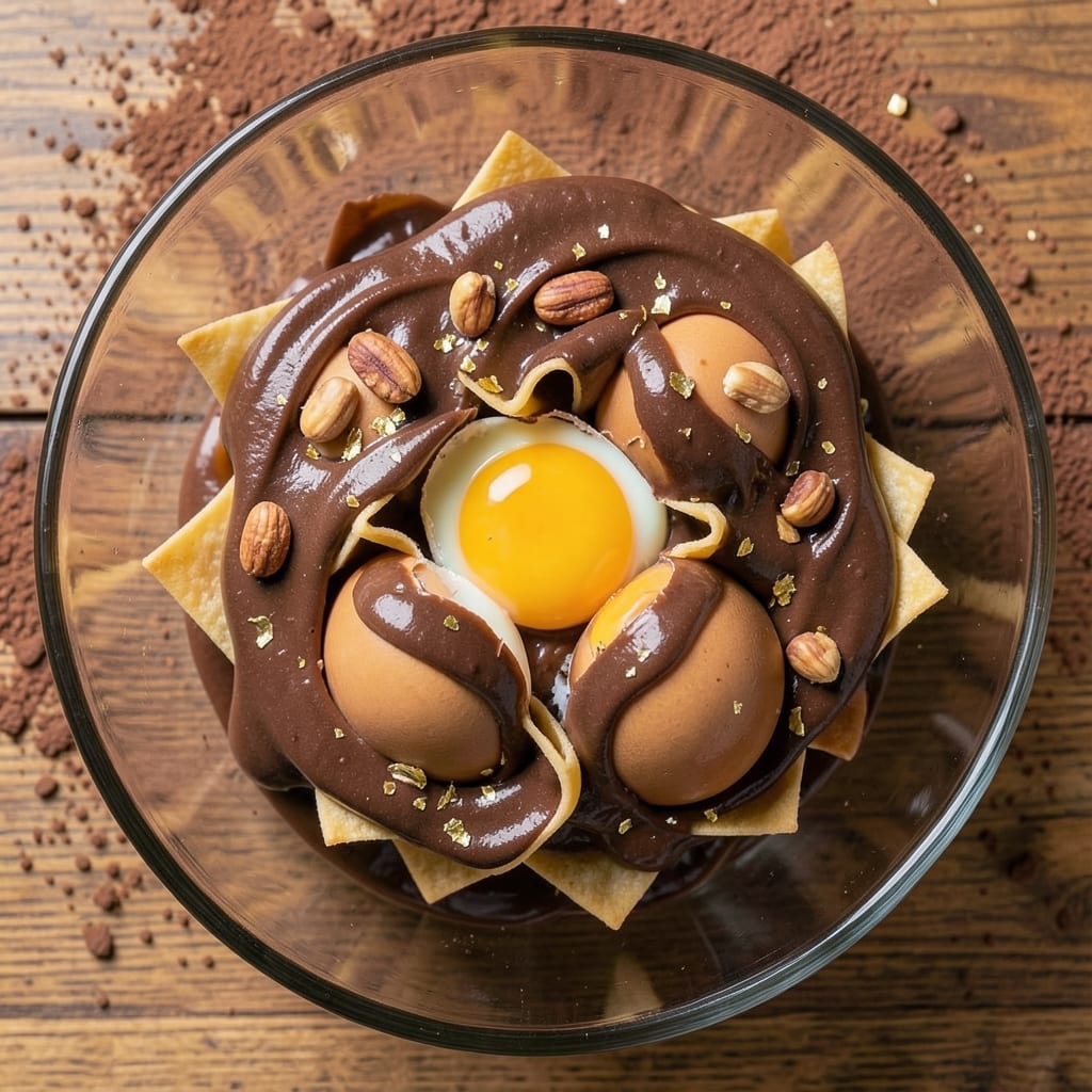 Chocolate Egg Nest Recipe: Crispy Wonton Shells With Molten Egg Rivers