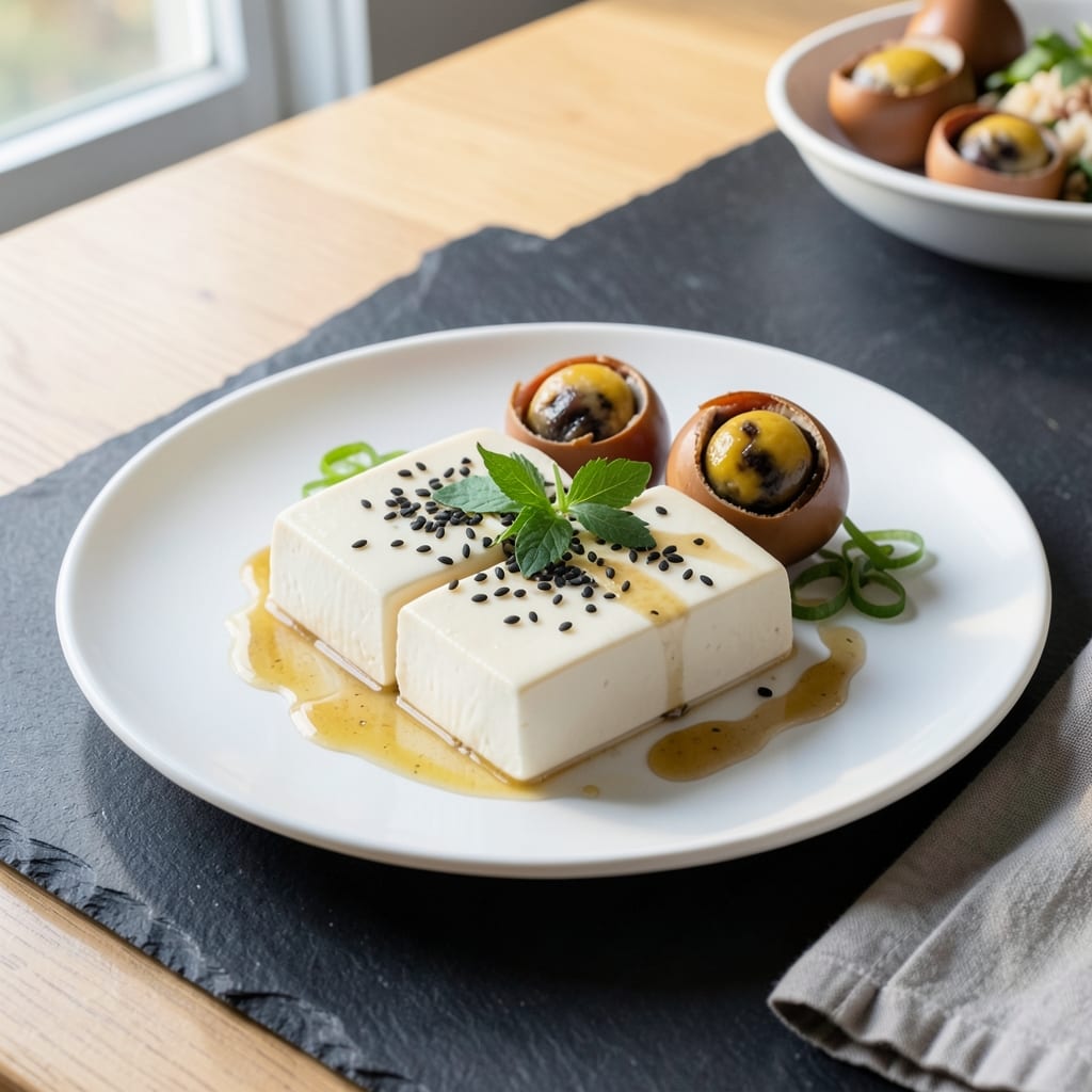 Chilled Tofu With Century Egg Recipe: Silky Texture Meets Bold Umami Bite