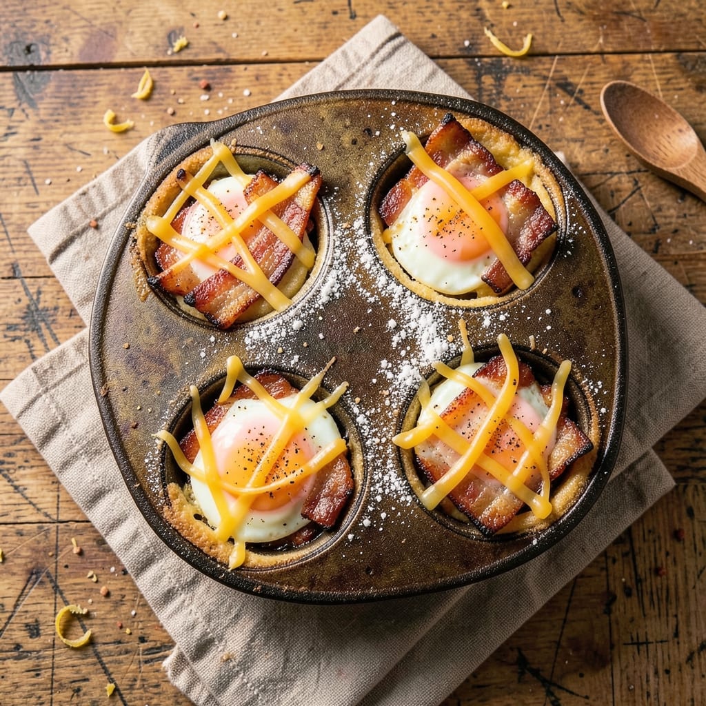 Egg And Bacon In Muffin Tin Recipe: One-Pan Breakfast with Crispy Bacon Layers