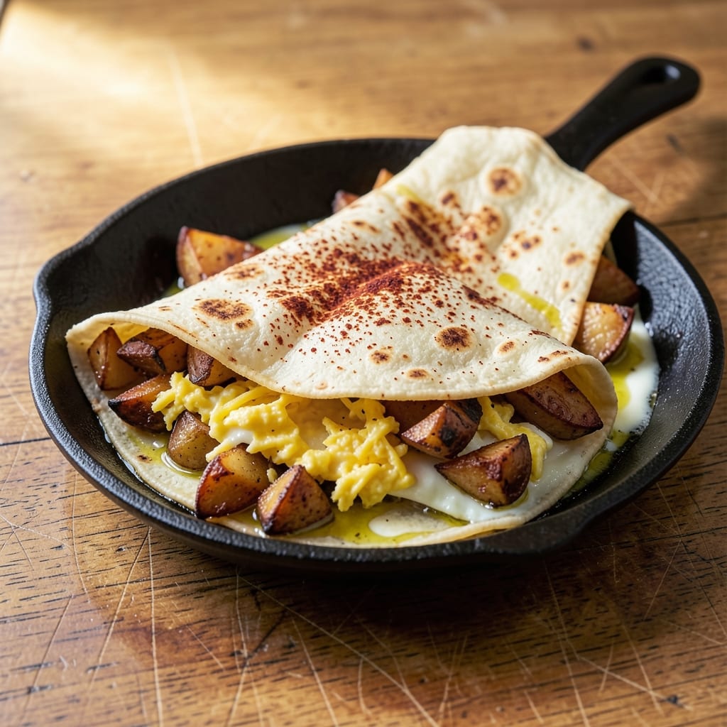 Egg and Potato Burrito Recipe: Fluffy Scrambles Wrapped in Crispy Tortillas