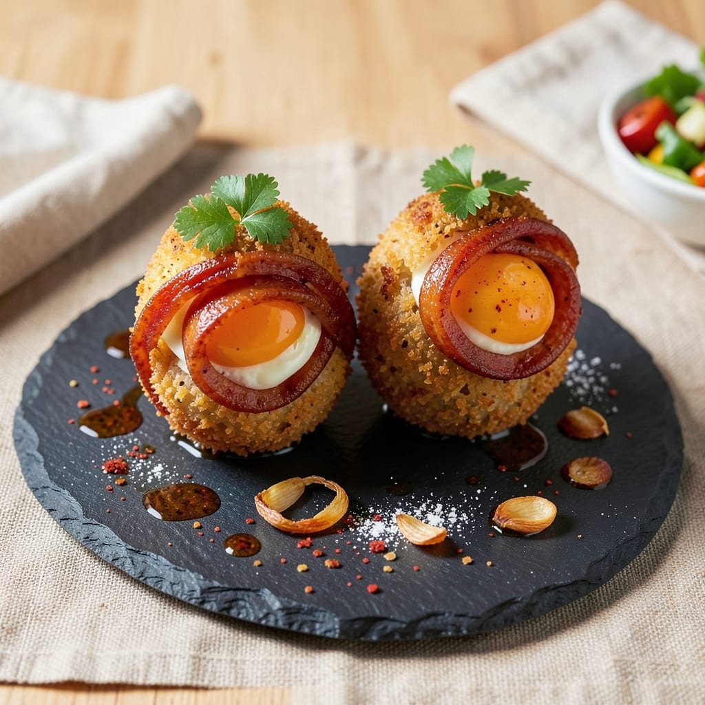 Chorizo Scotch Eggs Recipe: Smoky Spice-Crusted Bites With Runny Yolk Magic