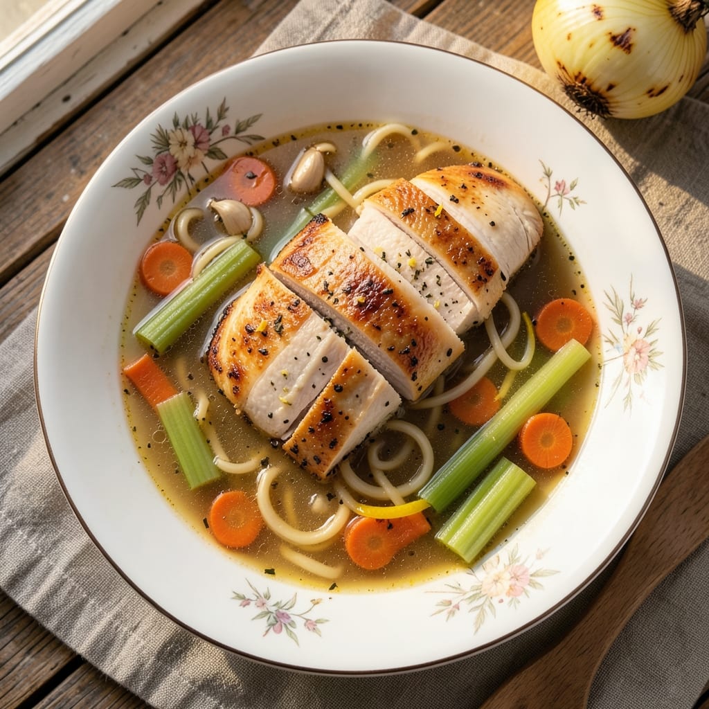 Chicken Noodle Soup Recipe with Egg Noodles and Chicken Breast: Homestyle Healing in One Pot