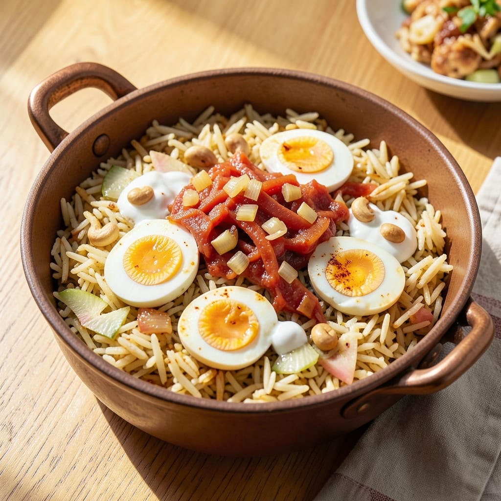 Boiled Egg Biryani Recipe: Fragrant Spiced Rice with Soft Boiled Eggs