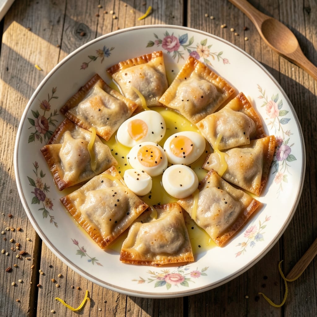 Egg and Fish Recipe: Crispy Wonton Cups With Silky Yolk Hearts