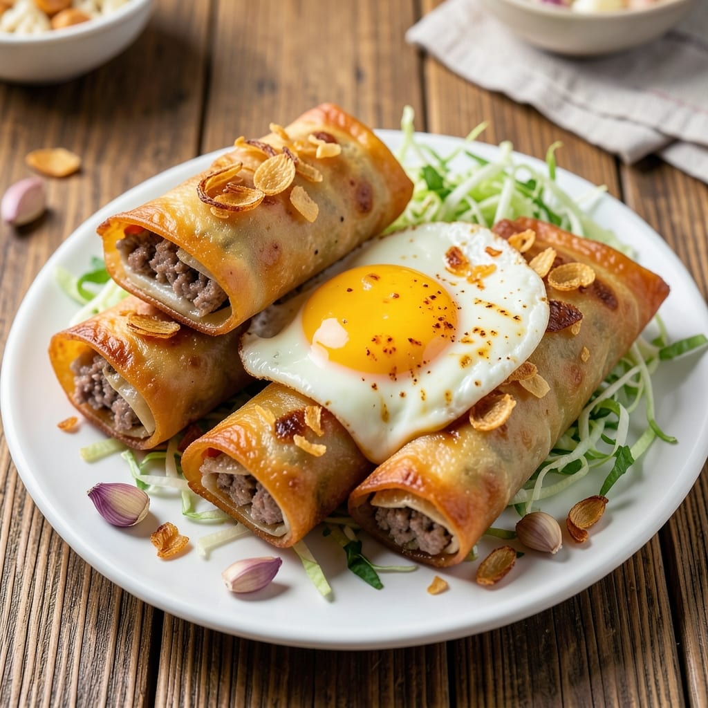 Chinese American Egg Roll Recipe: Crispy Wonton Cups Stuffed With Cheesy Scramble