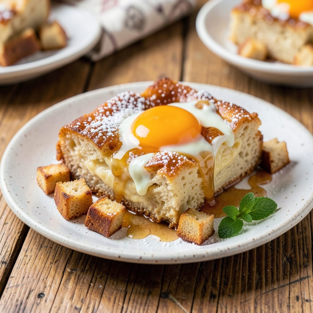 Bread Egg and Sugar Recipe: Fluffy Pancake Stacks With Golden Syrup Rivers