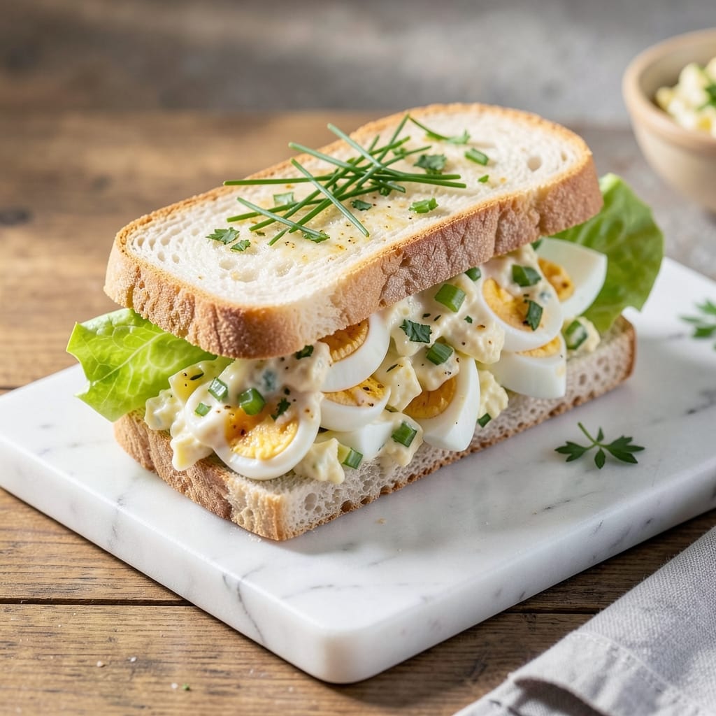 British Egg Salad Sandwich Recipe: Crunchy Celery and Herb-Packed Layers
