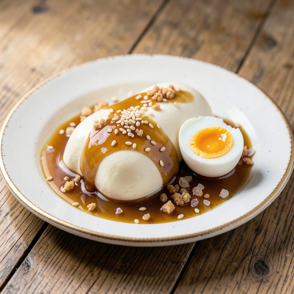 Egg Beancurd Recipe: Silky Silk Curd With Toasted Sesame Crunch