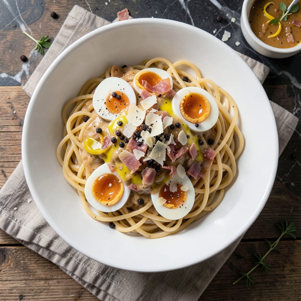Century Egg Carbonara Recipe: Umami Bomb on Al Dente Pasta
