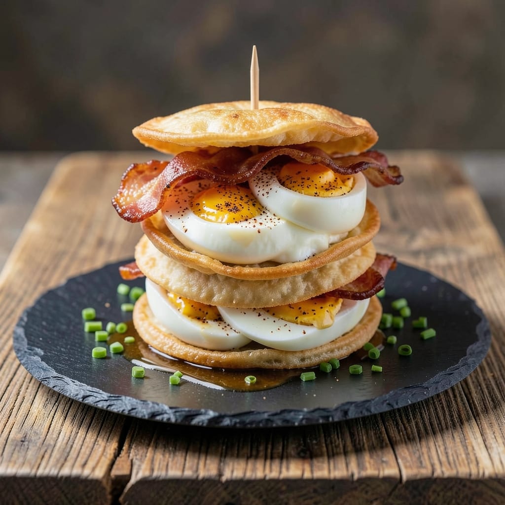 Deviled Egg Hamburger Recipe: Crispy Wonton Cups and Smoky Yolk Magic