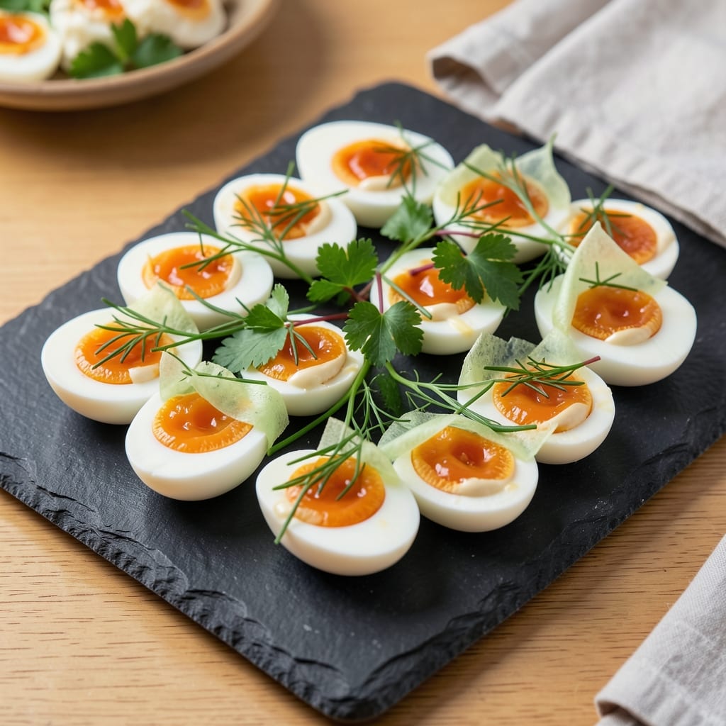 Downshiftology Deviled Eggs Recipe: Crispy Wonton Cups With Herbed Yolk Filling