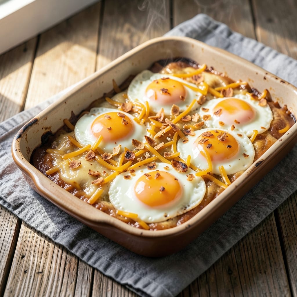 Egg Bake Dish Recipe: Crispy Top Meets Silky Yolk Rivers