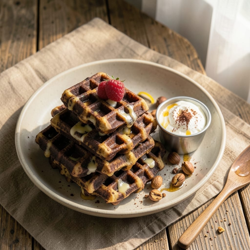 Chocolate Egg Waffles Recipe: Rich Cocoa Crunch Meets Silky Yolk Rivers