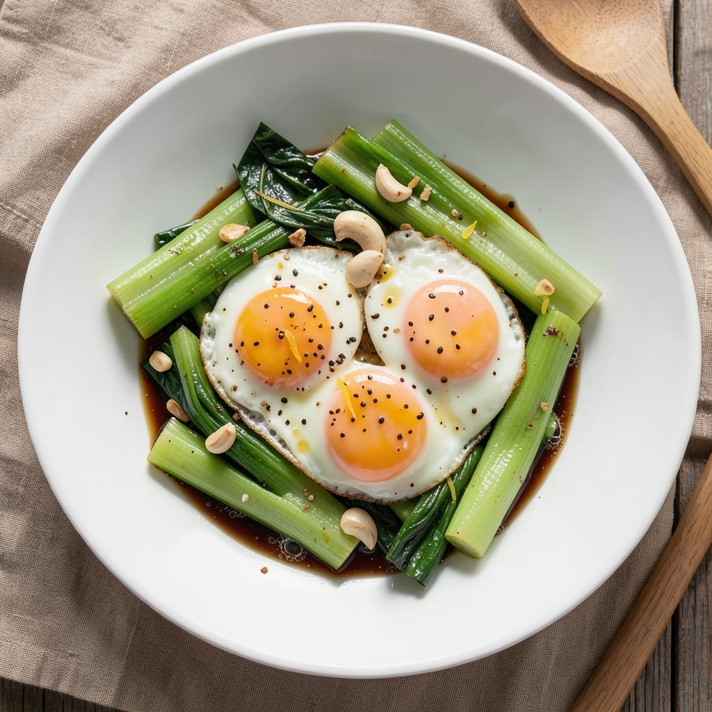 Egg and Bok Choy Recipe: Wok-Seared Greens With Silky Soft Egg Curls
