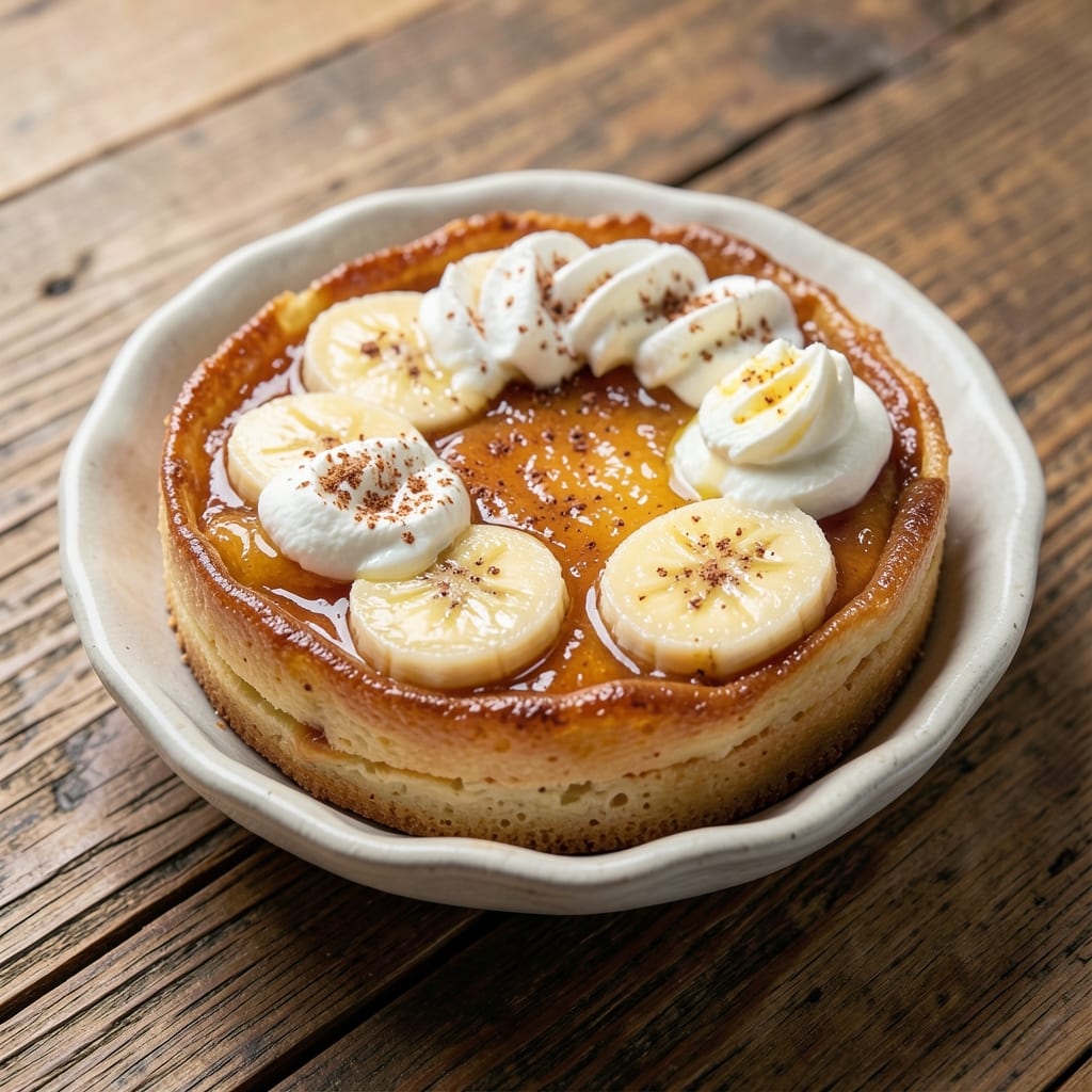 Banana Egg Dessert Recipe: Warm Spiced Custard With Caramelized Top
