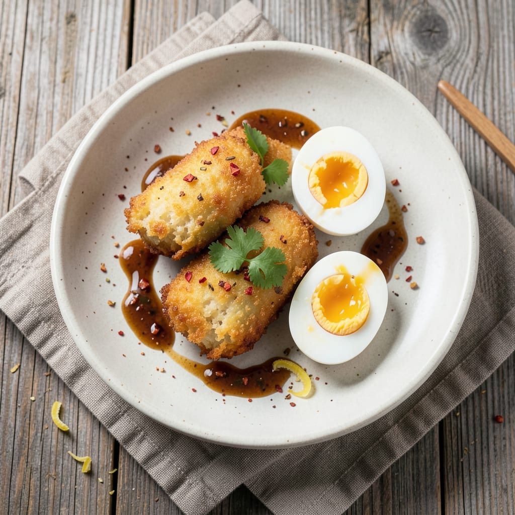Boiled Egg Pakora Recipe: Crispy Wonton Cups With Spiced Yolk Filling