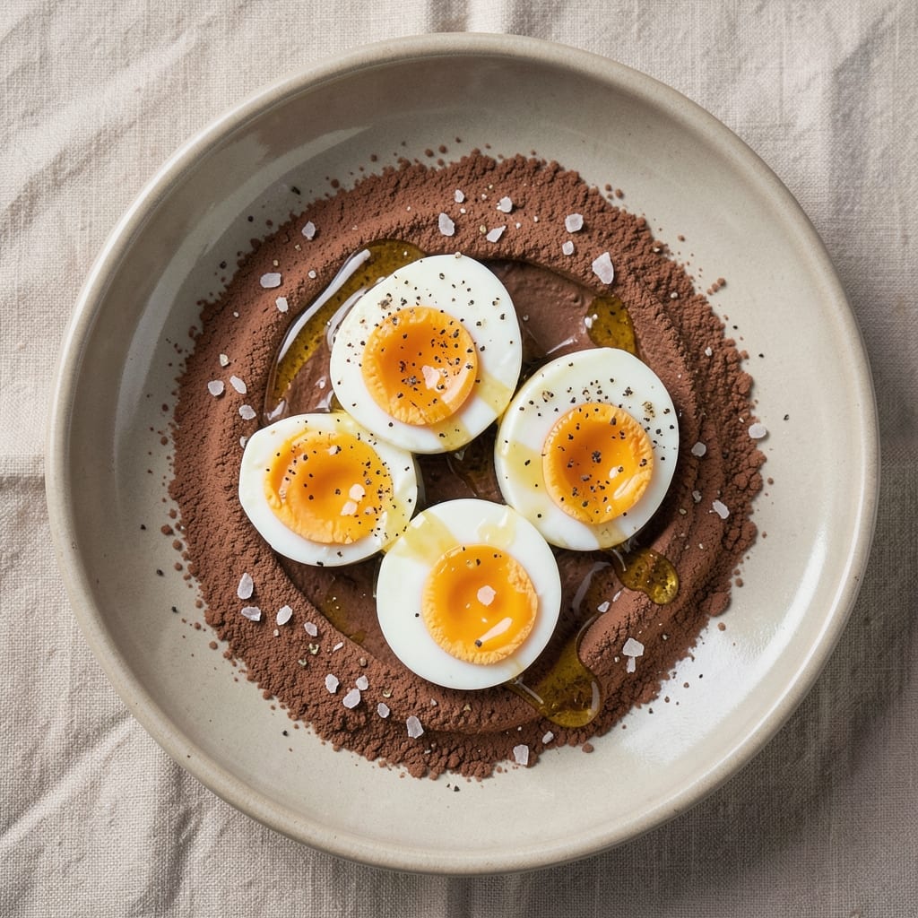 Boiled Eggs and Cocoa Powder Recipe: Chocolate-Infused Breakfast Bites