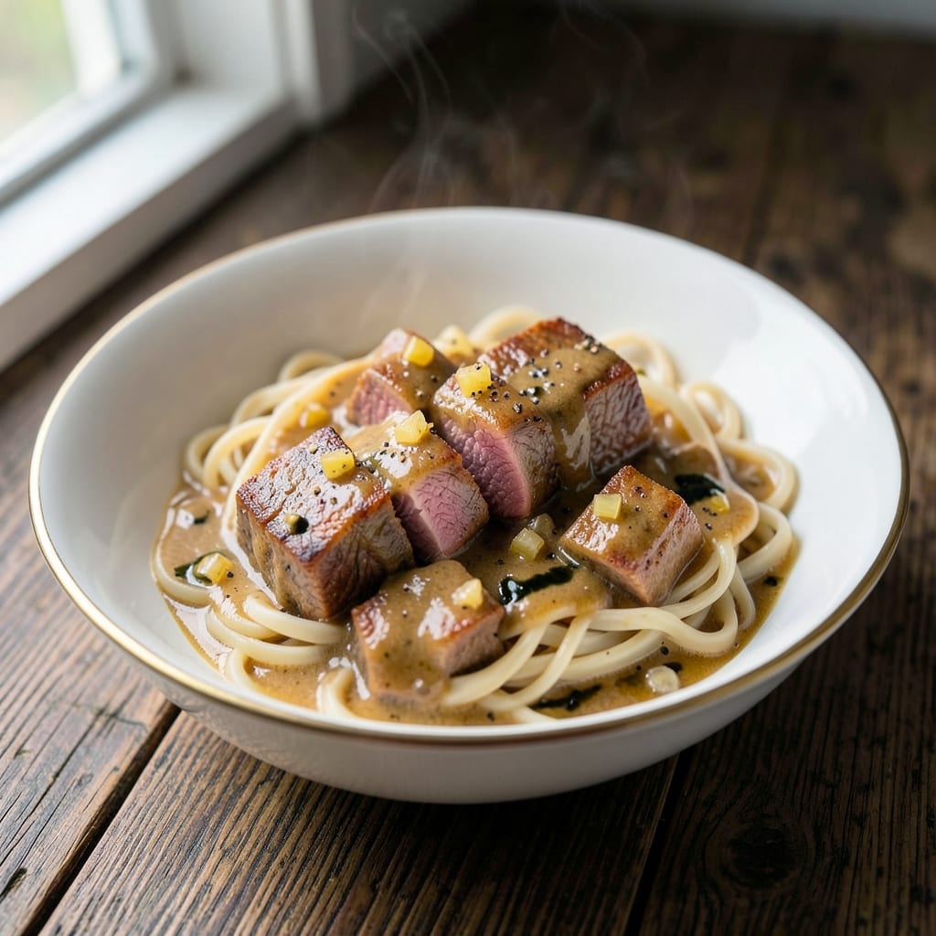 Creamy Beef and Egg Noodles Recipe: Savory Mornings in One-Pan Magic