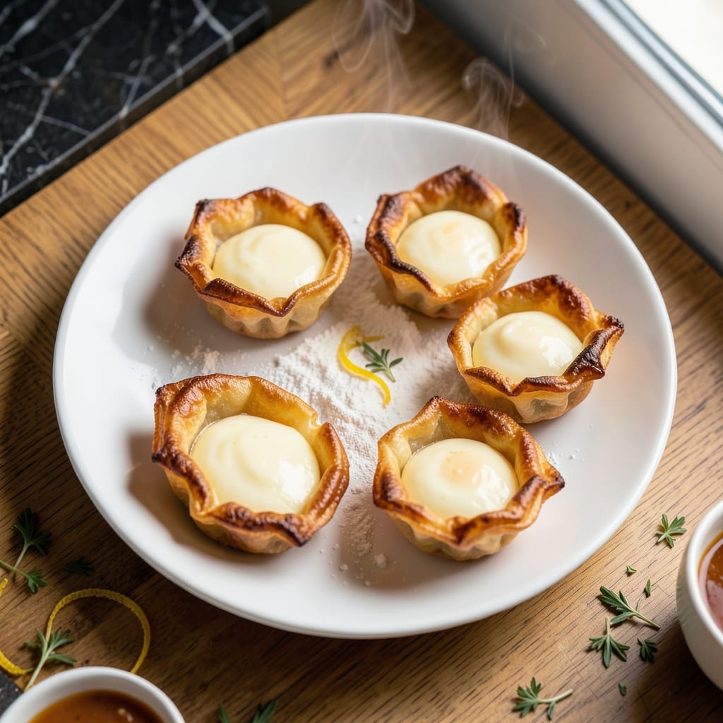 Coated Eggs Recipe: Crispy Wonton Cups With Silky Yolk Hearts