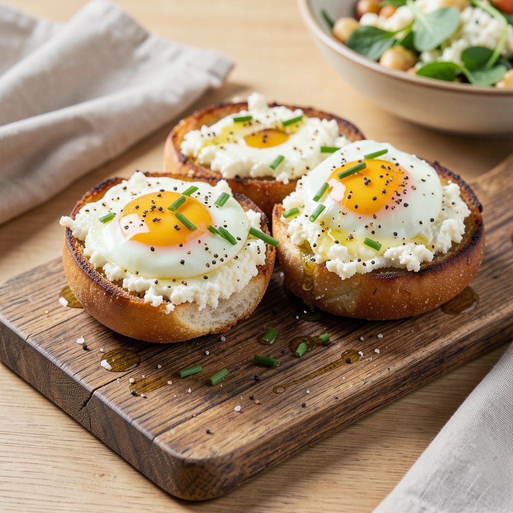 Cottage Cheese and Egg Bagel Recipe: Crispy Toasted Edges With Creamy Yolk Rivers