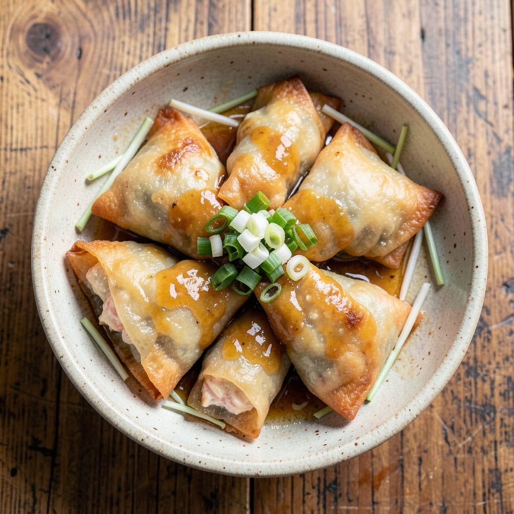 Crab Meat Egg Rolls Recipe: Crispy Wonton Shells With Sweet-Spiced Crab Filling