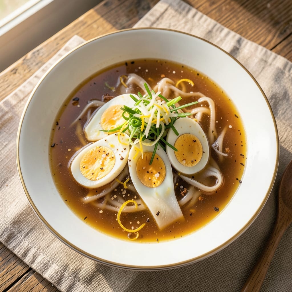 Chinese Restaurant-Style Egg Drop Soup Recipe: Silky Yolk Streams in Fragrant Ginger-Chive Broth