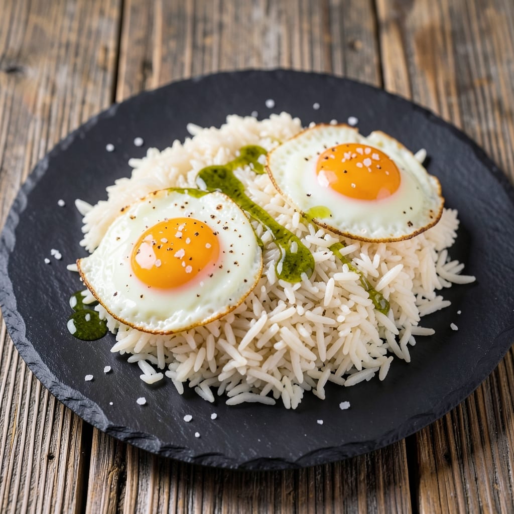 Basmati Rice and Eggs Recipe: Fluffy Grains With Silky Poached Yolk Magic