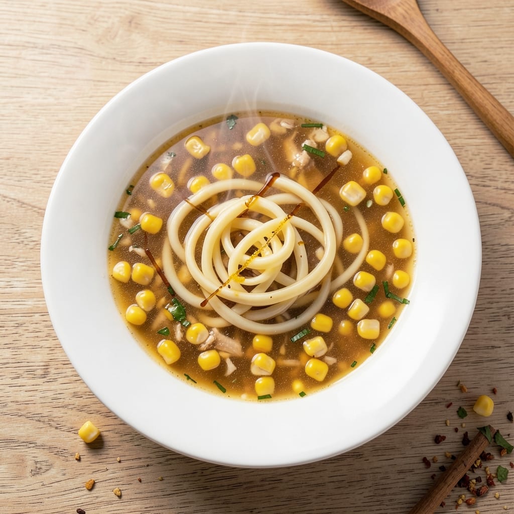 Chinese Corn Egg Drop Soup Recipe: Silky Egg Ribbons in Fragrant Ginger-Broth