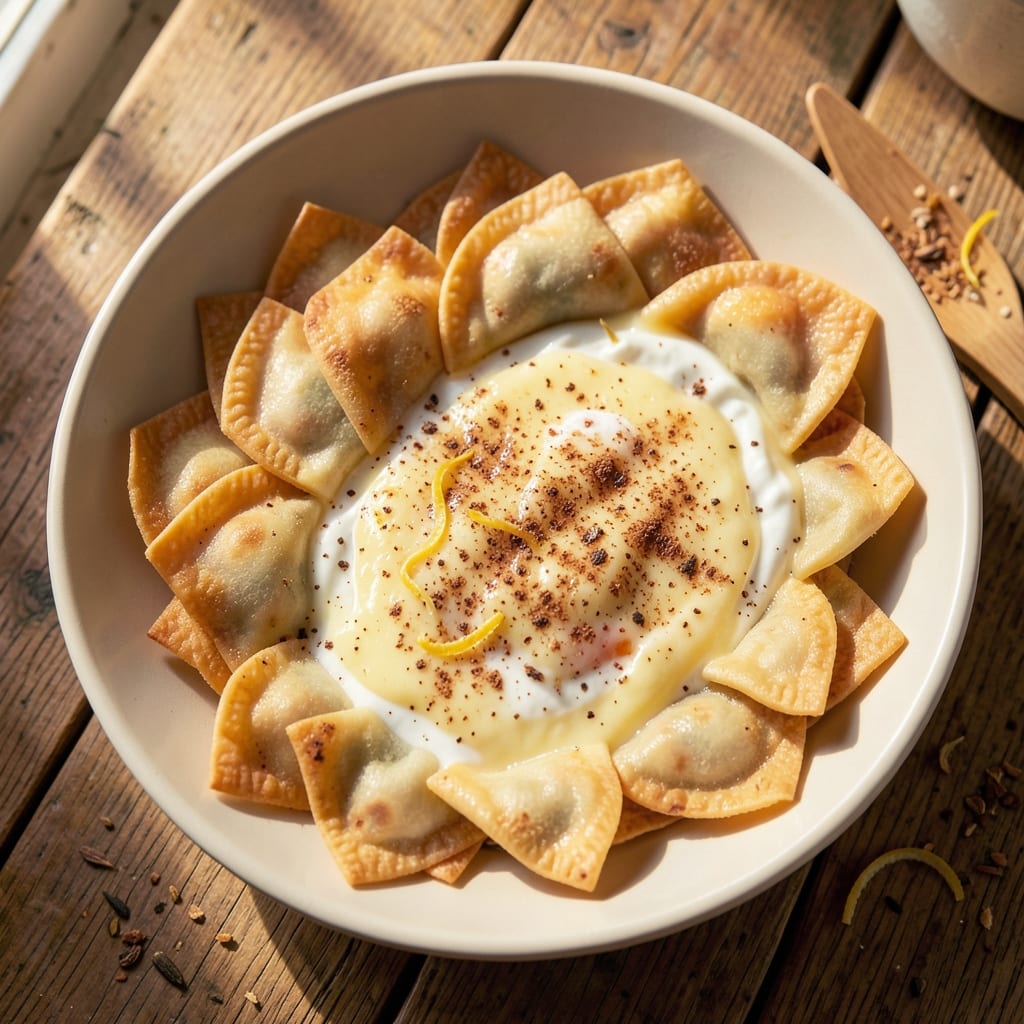 Egg And Curd Recipe: Crispy Wonton Cups With Spiced Yolk Filling