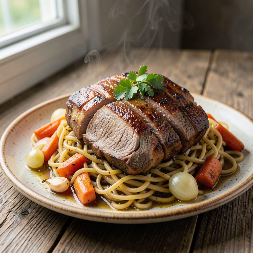 Chuck Roast and Egg Noodles Recipe: Hearty Breakfast Casserole With Savory Gravy