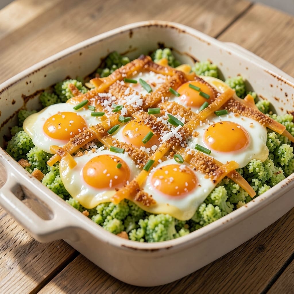 Cauliflower Egg Bake Recipe: Crispy Top and Silky Scrambled Centers