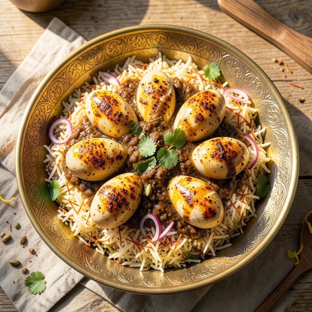 Egg 65 Biryani Recipe: Fragrant Saffron Rice with Spiced Eggs and Toasted Basmati