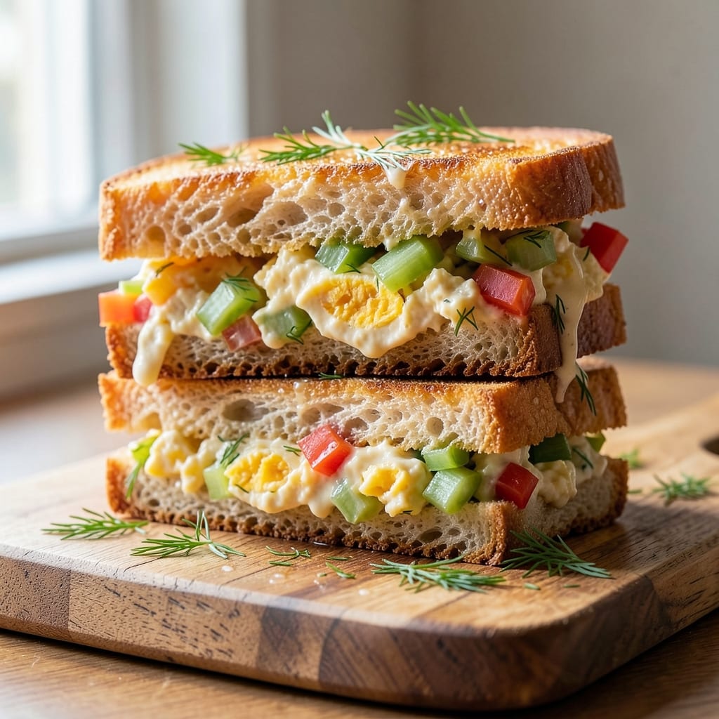 Breakfast Egg Salad Sandwich Recipe: Crispy Toasted Layers With Creamy Yolk Magic