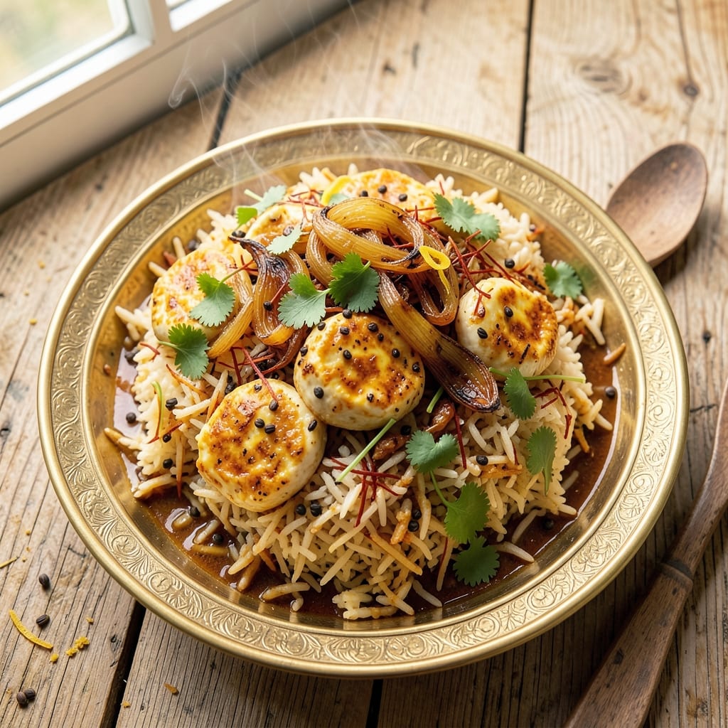 Egg Bhurji Biryani Recipe: Fragrant Saffron Rice with Spiced Egg Ribbons