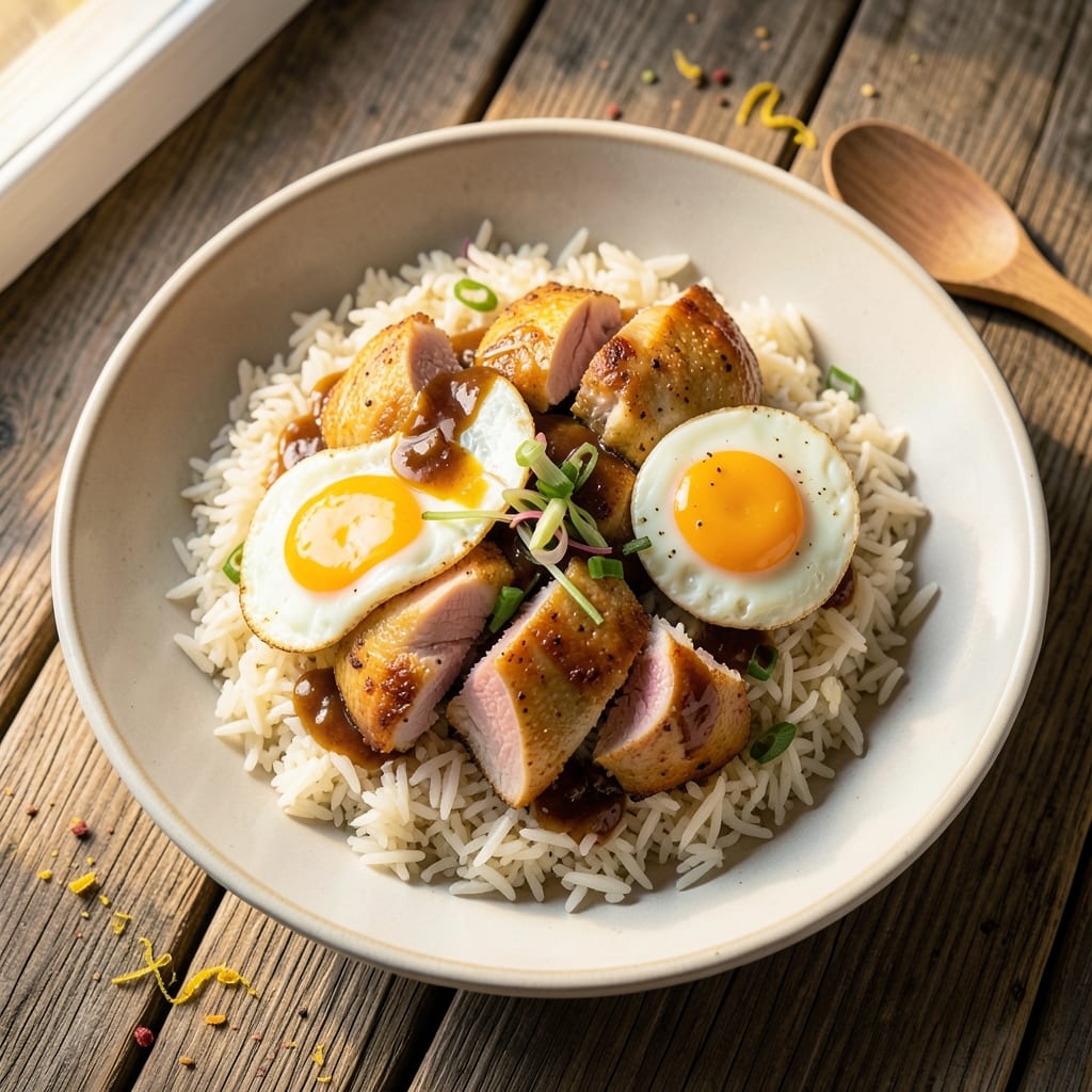 Chicken, Egg, and Rice Bowl Recipe: Protein-Packed One-Pan Meal
