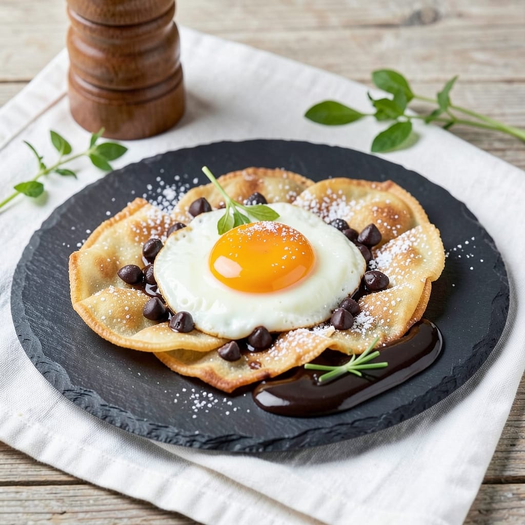 Breakfast Recipe With Egg and Chocolate: Crispy Wonton Cups Stuffed With Gooey Chocolate Eggs