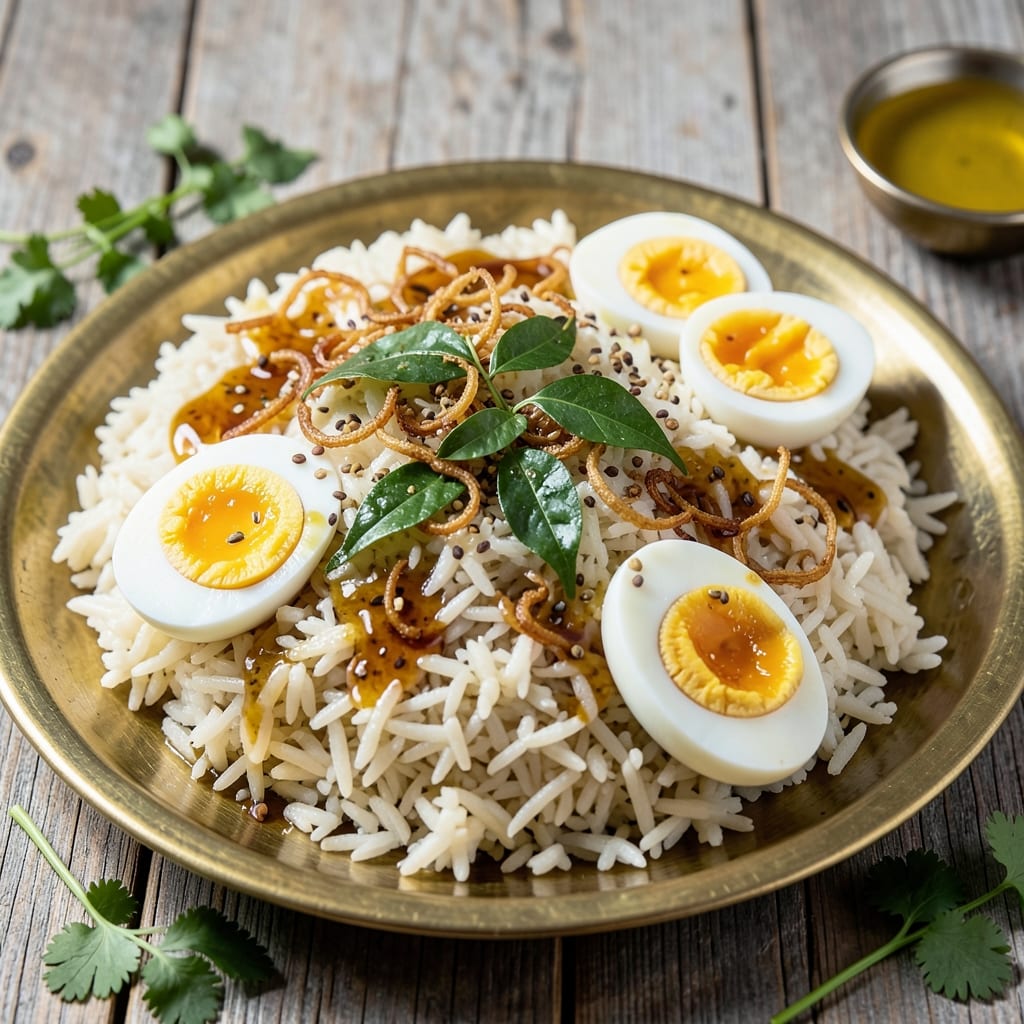 Bangalore Egg Rice Recipe: South Indian Turmeric Spice and Fluffy Rice