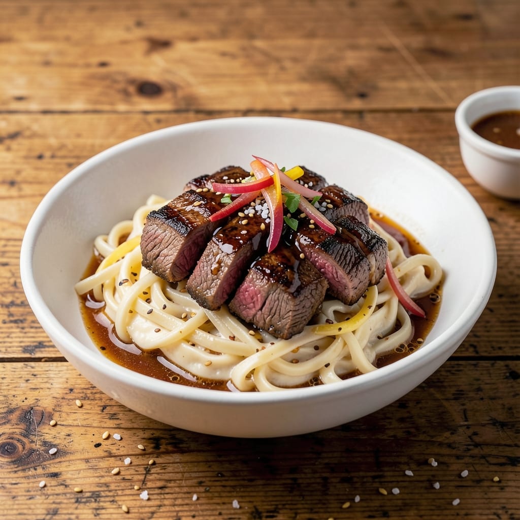 Beef Over Egg Noodles Recipe: Savory Beef and Silky Egg Ribbons in One Skillet